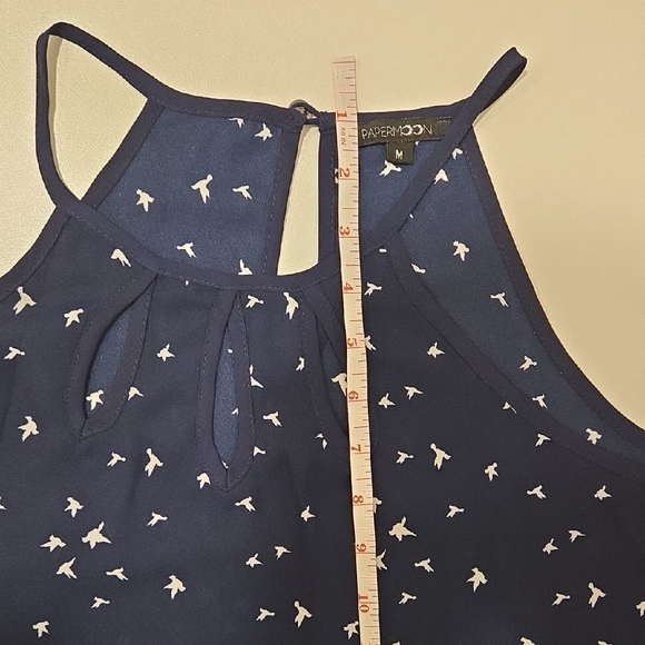 Papermoon- Navy Blue Halter Neck Women's Top **NWOT** - Picture 8 of 11